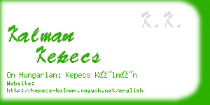 kalman kepecs business card